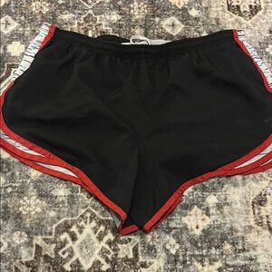 Varsity Black and Red Women's Athletic Shorts